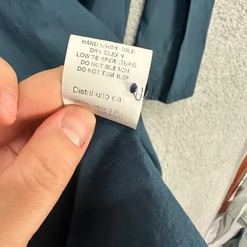 Virna Dro โ Blue Cotton Shirt Dress Women's 40 Artsy Minimalist Boho Chic Italy Size M