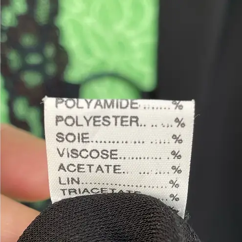 Michellena Amour paris lace bell arm blouse size 46/1X Green