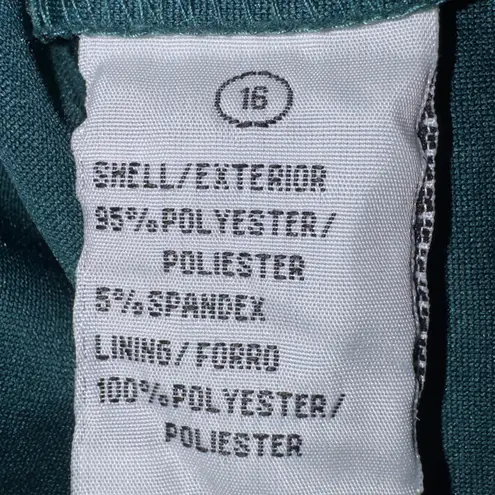 Shelby & Palmer Green Fringe Hem Dress women’s Size 16