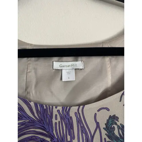 Garnet Hill Garnet Hill SILK Dress Size 6 Small Flowy Purple Blue Going Out Party