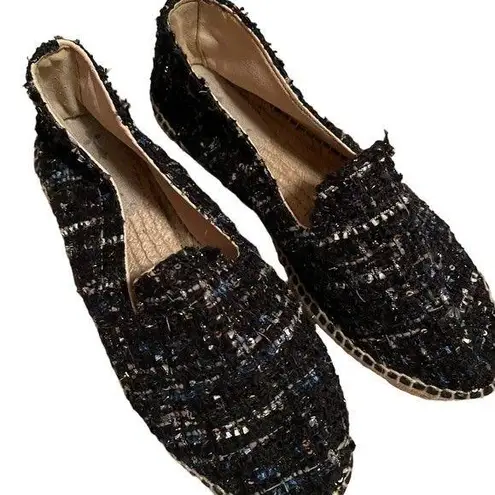 Manebi Women's Hamptons Espadrille Flat Size 9.5 Blue