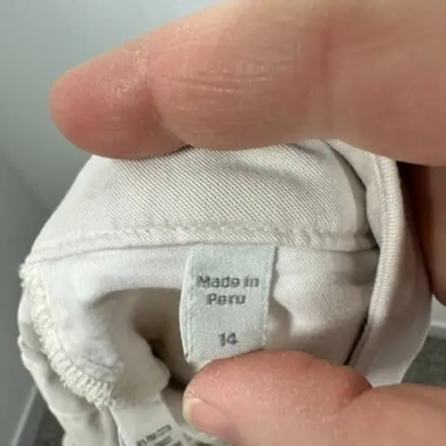 Garnet Hill Women's Size 14 Pima Cotton Stretch Light Stone Khaki Casual Pants