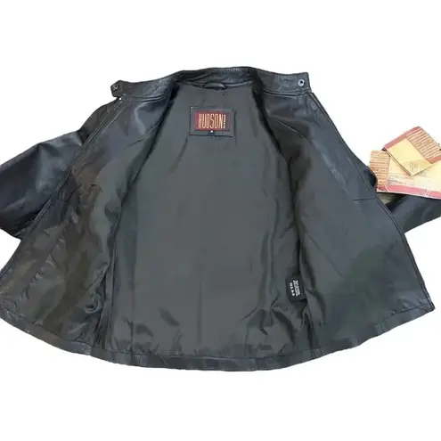 Hudson VTG Leather Jacket Dark Brown Women’s Tagged A (small) NWT Biker Lined