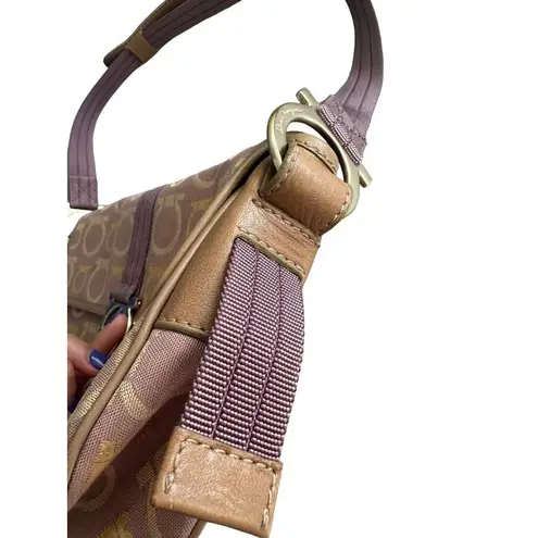 Salvatore Ferragamo  Vintage Purple Signature Logo Shoulder Bag