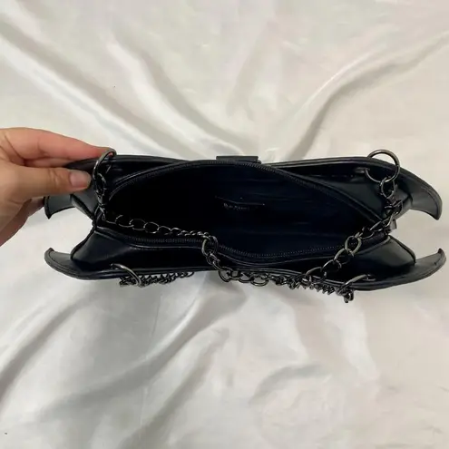 Banned Alternative Goth Gothic Vampy Black Red Heart Bat Chain Shoulder Bag