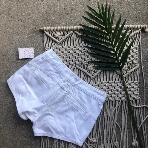 Free People Boho White Jean Shorts Size 25