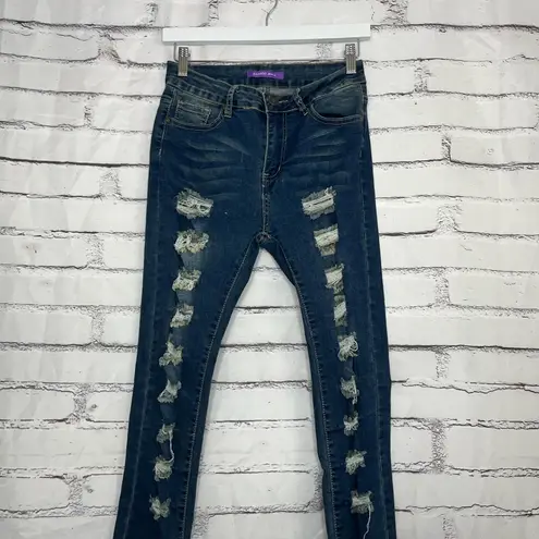 Bamboo  Jeans Skinny High Rise Jeans Distressed Stretch Medium Wash Women’s 11/26 - Image 6