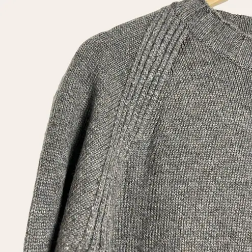 D. Exterior Gray Cashmere Silk Wool Pullover Crewneck Crochet Sweater Size Small - Image 3