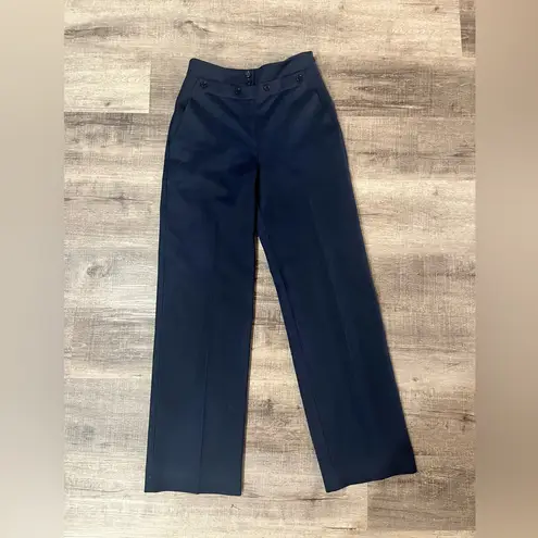 Reiss Otis Button Yoke Trousers in Navy
