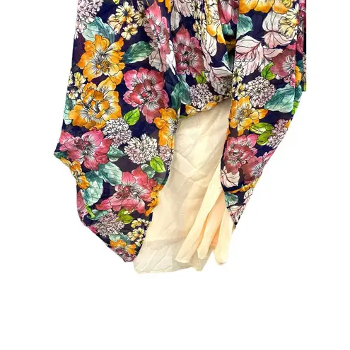 Rachel Pally $325 Women's Blue Sheer Long Eden Floral Maxi Dress Size 3X NWT