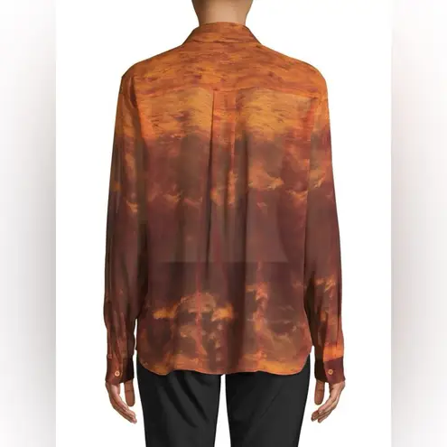 LAFAYETTE 148 NEW YORK Zora Sunset Sky Silk Blouse S