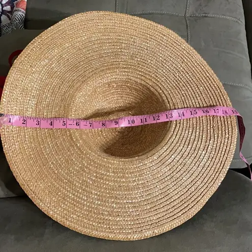 Floral Cottagecore straw hat wide brim Gold