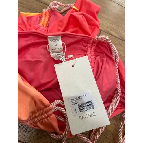 Baobab Ancla One Piece Bathing Suit Multicolor Salpicón Womens Size XS Pink