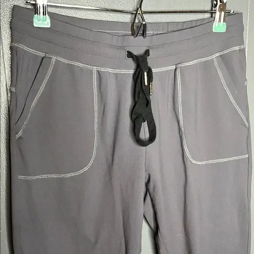 Zyia Unwind Jogger Womens Small Gray Pull on Casual Stretch Pants Active