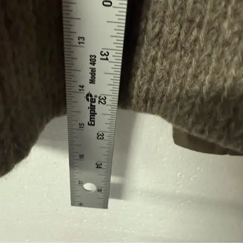 Cannella Coat Women XXL Brown Lana Wool Blend Button Front Long Detail Collared