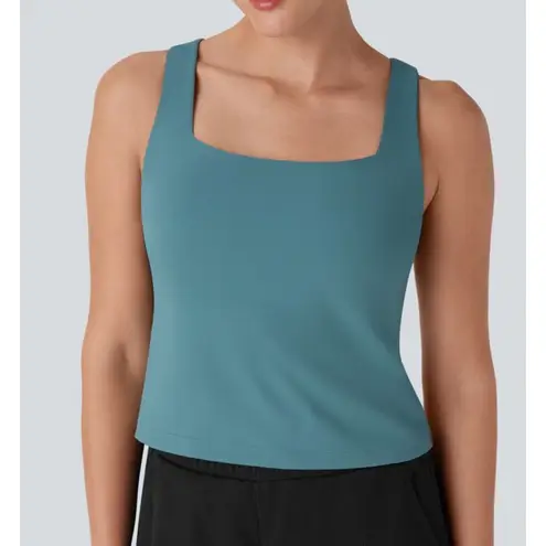 Halara NWT softlyzero square neck lift up cool touch yoga tank size S. UPF50