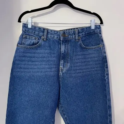 Nasty Gal Organic Denim High Waisted Mom Jeans Medium Wash Ankle SZ 10 NWT