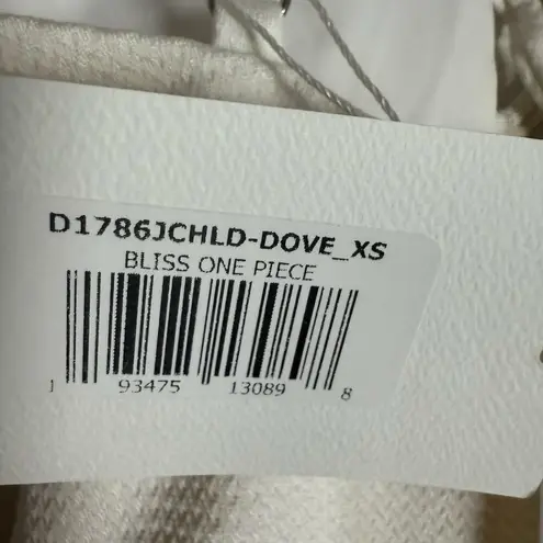 Dippin’ Daisy’s Bliss White Lattice Plunge One Piece Swimsuit Size XS