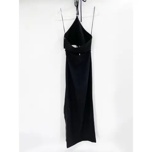 Likely Crissy Gown Black Cut-Out Halter Maxi Size 4 NWT