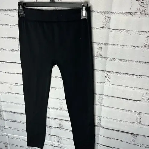 Love Charm Black Slim Fit Stretch Leggings Yoga Pants Tights High Waist SZ S/M