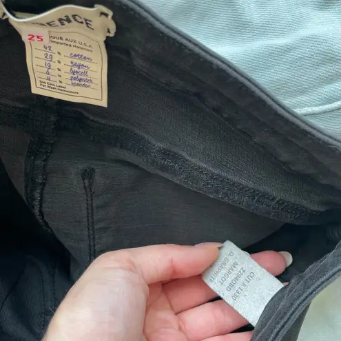 L'Agence Graphite Dark Gray Rhinestone Margot High Rise Skinny Jeans