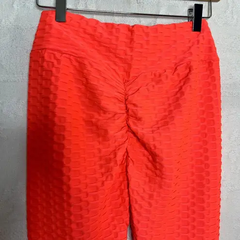 New Mix Neon Pink Ruched Butt Textured Leggings