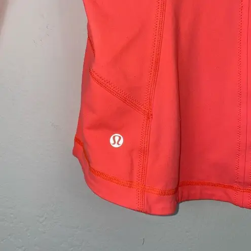 Lululemon  Forme Classic Stripe Light Flare Inkwell Neon Orange Athletic Jacket 6