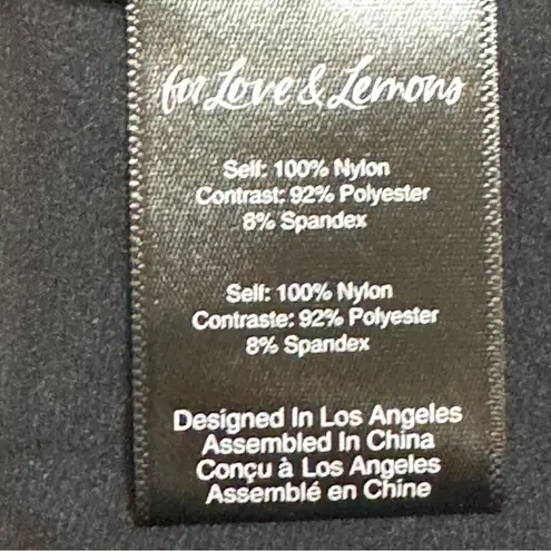 For Love & Lemons  X Victoria’s Secret Fiona Black Slip Dress