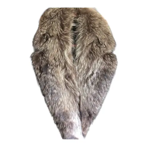 Perry Ellis Vintage 1960's-70's Fur Trimmed long black wool coat size 10