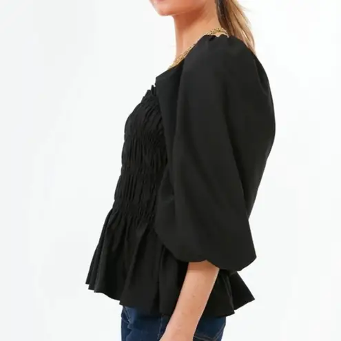 Tuckernuck Pomander Place Black Annabelle Blouse XS