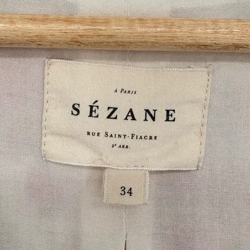 Sézane Melinda Floral Mini Babydoll Dress | Sz 34 (US 2) | White Floral Multi