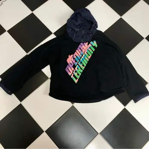 Opening Ceremony Hybrid Sweatshirt Windbreaker Hoodie Oversized Graphic Logo szL