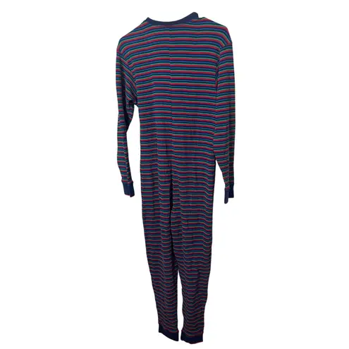 Victoria's Secret  Womens Striped Pajamas Onesie Sleepwear M Cotton