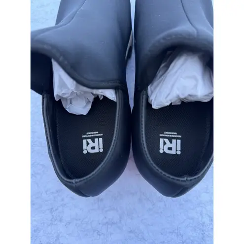 iRI NYC Wes Sneakers Black Red Unisex SZ 38 US 8W Slip Ons Neoprene Italian NEW