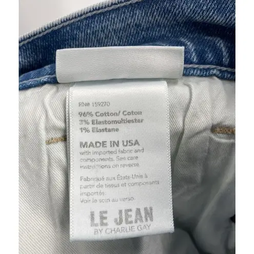 NWT Le Jeans Los Angeles Sz.25 Designer Denim Cropped Sabine High Waisted Blue
