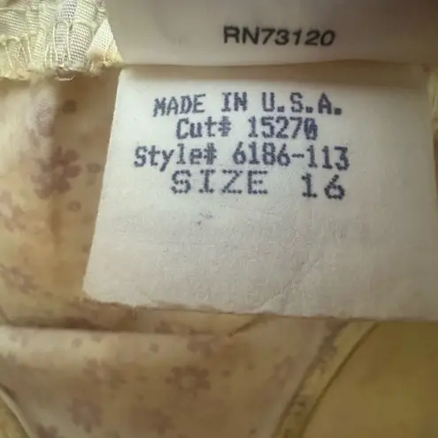 Frederick's of Hollywood Vintage Baby Doll Dress Yellow Floral Cotton Pin Up