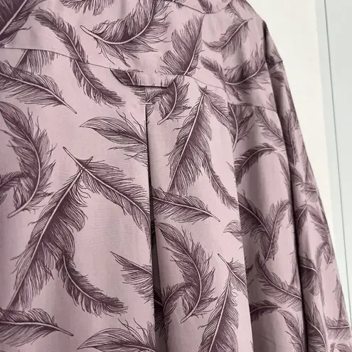 Duluth Trading Co Feathers Tunic Top Plus Size 2X Purple wrinkle fighter NWT