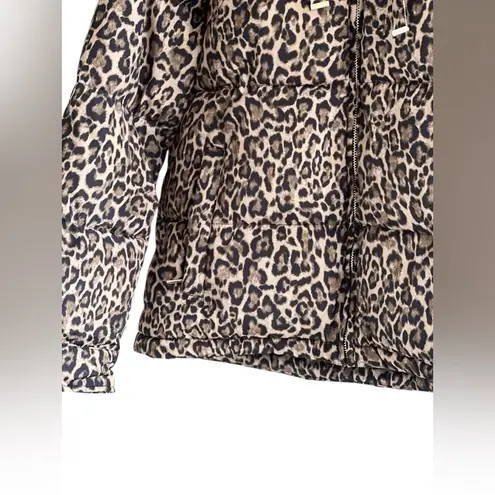 Michael Kors  Leopard Print Women's Hooded Coat In Size M