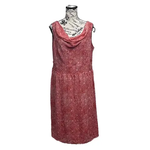 Coldwater Creek Vintage Y2K Silk Floral Midi Dress Women’s 14 Boho Cottagecore