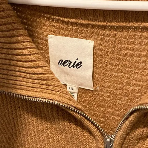 Aerie | Quarter zip brown pullover