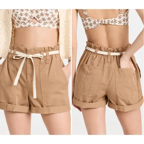 ALC Frank A.L.C. Augusta Shorts in Playa Brown Tan Tie Waist 8 NWT