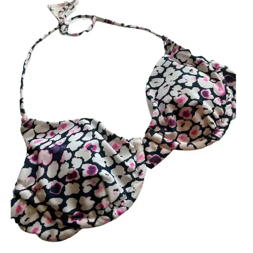 Raisin's Juniors Darwin Printed Splash Bikini Halter Swim Top Small New with Tag