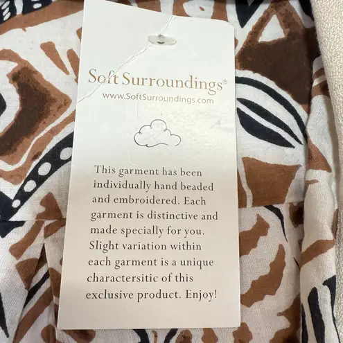 Soft Surroundings NWT S Embroidered Linen Minali Jacket Cardigan Boho Lagenlook - Image 8