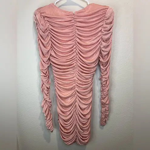 Amable by Mable Anthropologie Rose Pink Rouched Party Dress Size S