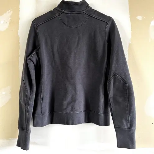 American Giant Moto Full Zip Jacket High Neck Slim Fleece Travel Iron Gray M Size M