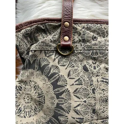 Stylish Myra Bag Canvas & Leather Tote Bag