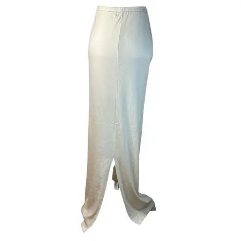 Eterne Emma Maxi Skirt in Cream XLarge New Womens Ribbed Cotton Size XL