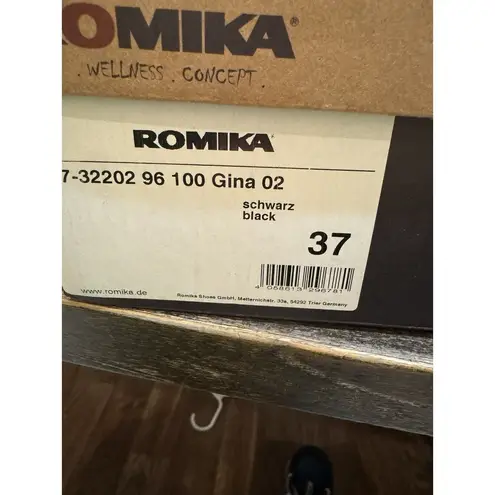 Romika Gina 02 Sandal Schwarz Black Wedge Sandal Buckle Cutouts Size 37