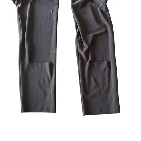 Norma Kamali - Long Sleeve Deep V-Neck Catsuit w/ Footie Slits Sz L