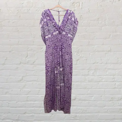 Feather Find Purple Sequin Paisley Kaftan Maxi Dress NWOT Size undefined